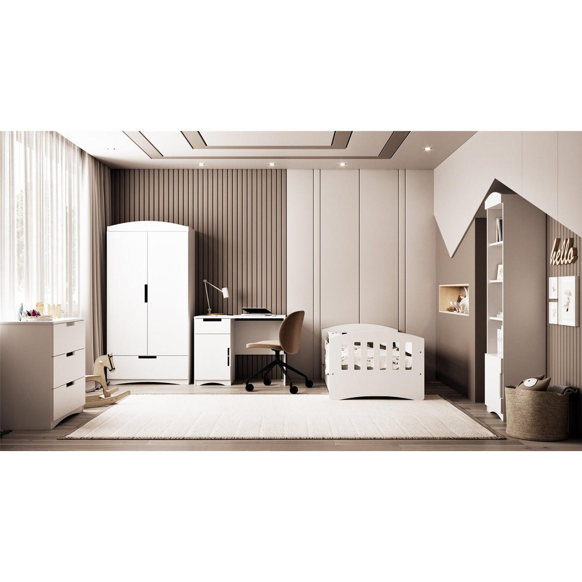 KINDERSCHREIBTISCH CLASSIC Weiß 100/75/60 - Weiß, Holzwerkstoff (100/75/60cm) - RAUMHIRSCH FURNITURE