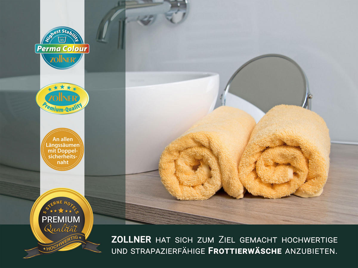 HANDTÜCHER, 6er-Set, 50x100 cm, 100% Baumwolle, Gelb - Gelb, Textil (50/100cm) - Zollner