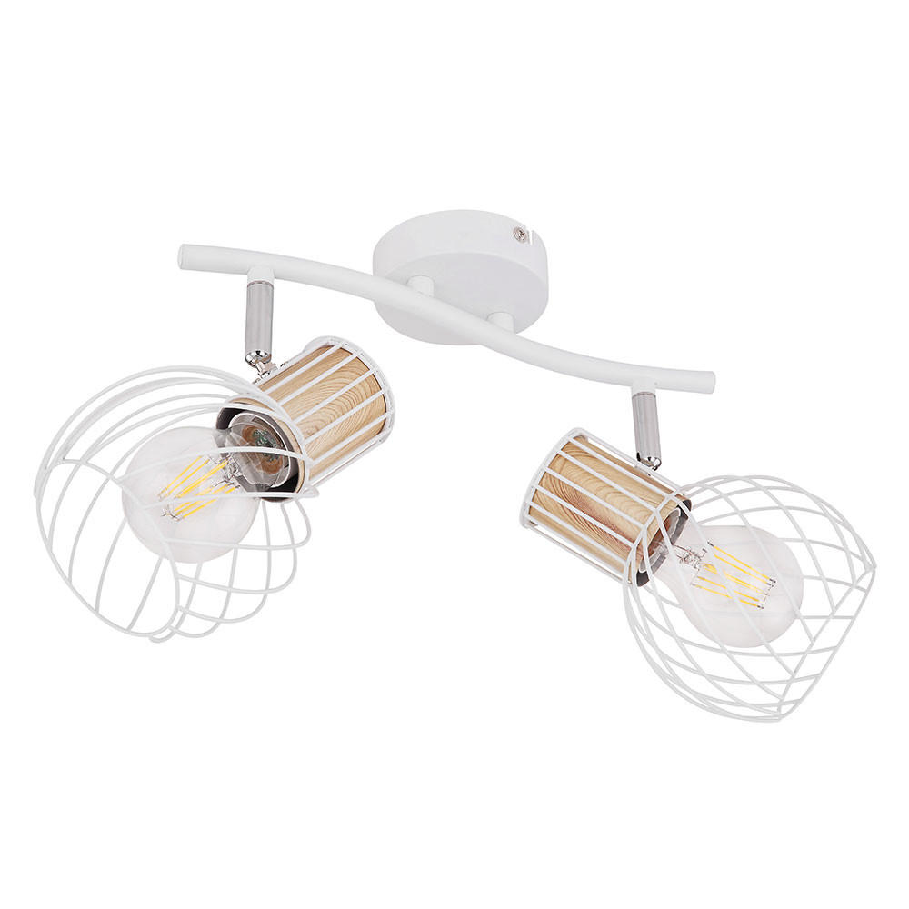 LED DECKENLEUCHTE LUISE Metall Weiß - Weiß, Metall (29.6/23/18.5cm) - Globo Lighting