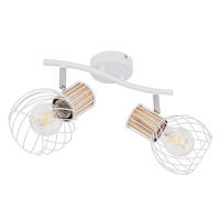 LED DECKENLEUCHTE LUISE Metall Weiß - Weiß, Metall (29.6/23/18.5cm) - Globo Lighting