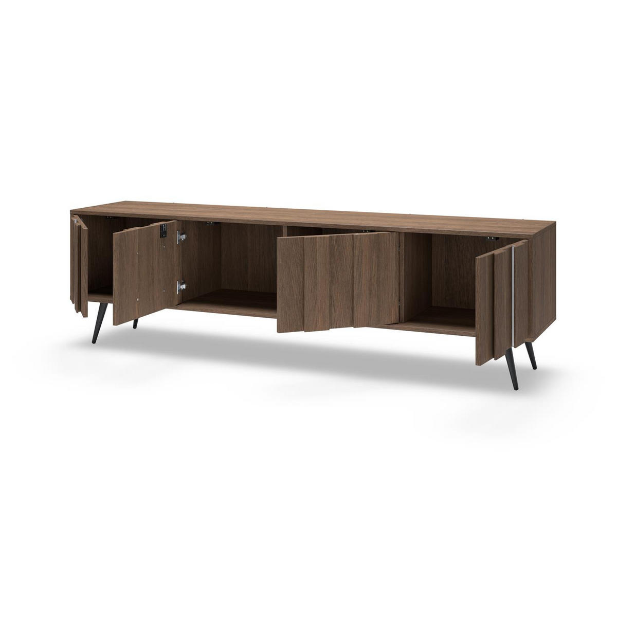 RTV-SCHRANK Faro, viertüriger mit LED - Eichefarben, Holzwerkstoff (183/54/40cm) - Bettso