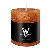 STUMPENKERZE Rustik Marble Style Dukat 80 x Ø 68 mm, 1 Stück - Terracotta, Paraffin (7/8cm) - Wiedemann Kerzen