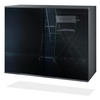 KOMMODE Skadu Schwarz Hochglanz - Schwarz Hochglanz, Holzwerkstoff (92.5/73.5/35cm) - Vladon