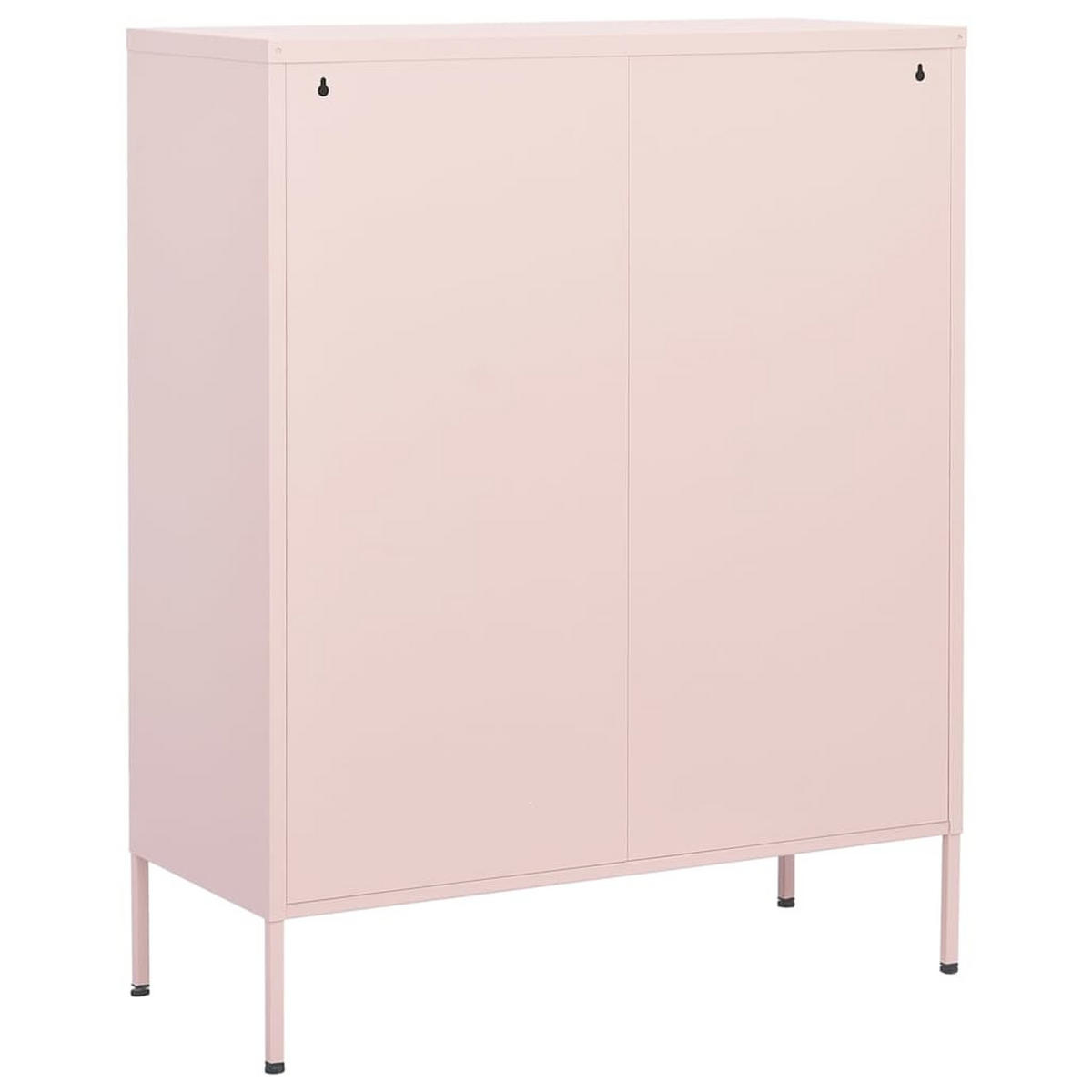 LAGERSCHRANK Rosa 80/35/101,5 Cm Stahl - Rosa, Metall (35/101.5/80cm) - vidaXL
