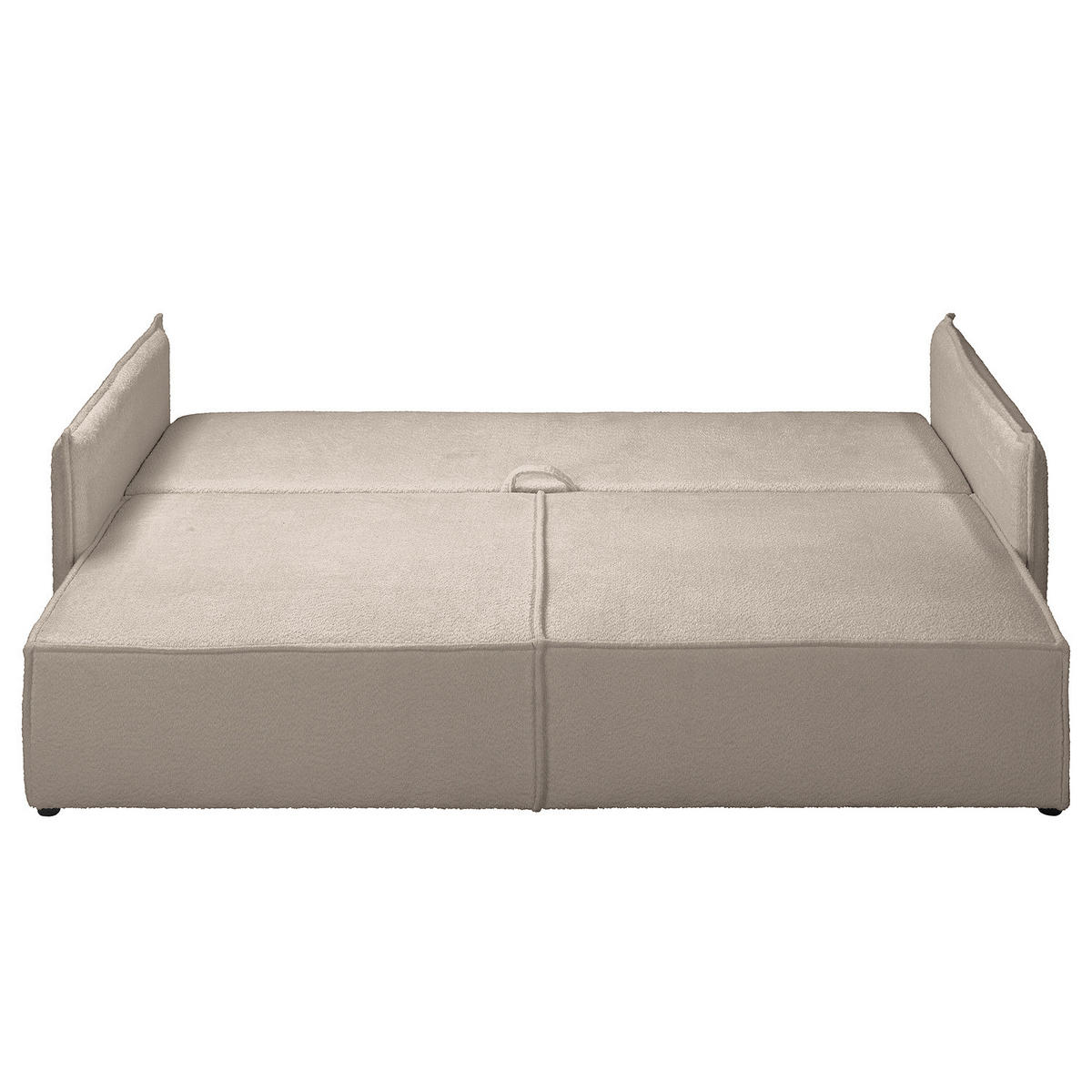 SCHLAFSOFA - Taupe/Schwarz, Kunststoff/Textil (221/70/105cm) - home24