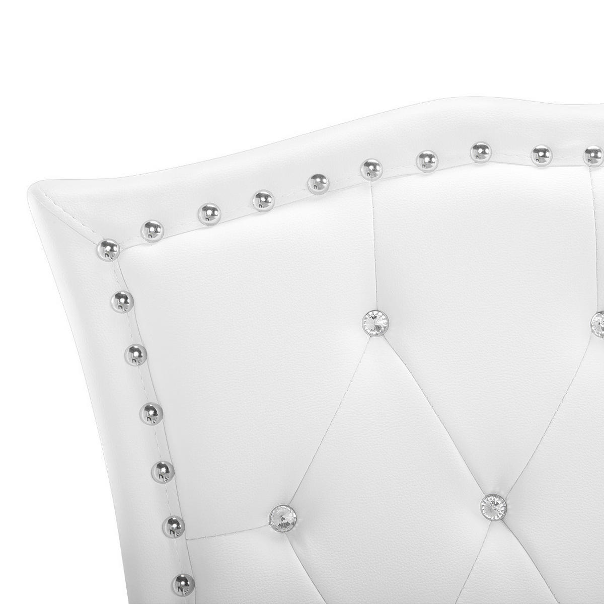 BETT 140/200cm Weiß Metz - Weiß, Textil (140/200cm) - Beliani