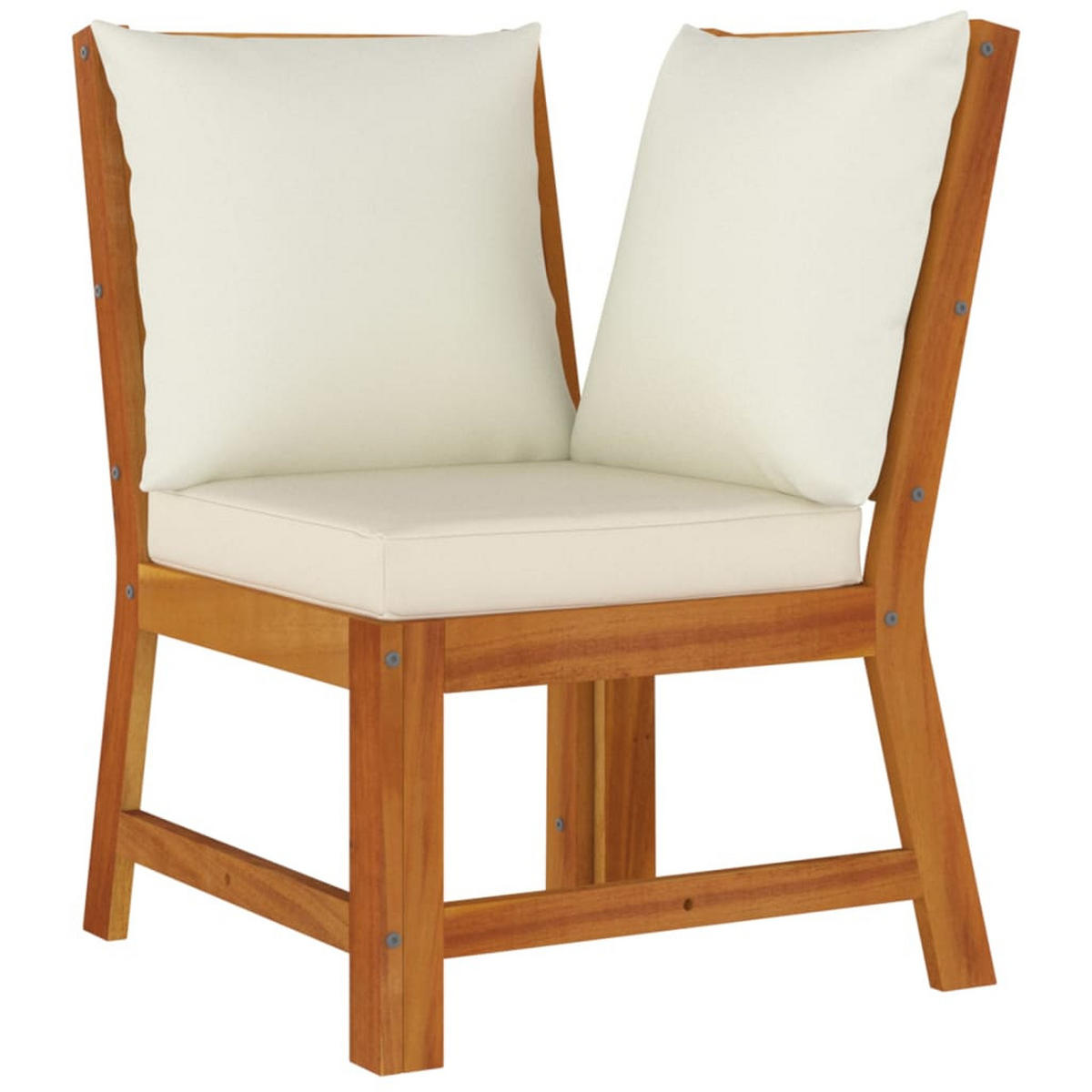 GARTEN-ESSGRUPPE 6Er Set Mit Kissen Massivholz Akazie - Braun, Holz - vidaXL