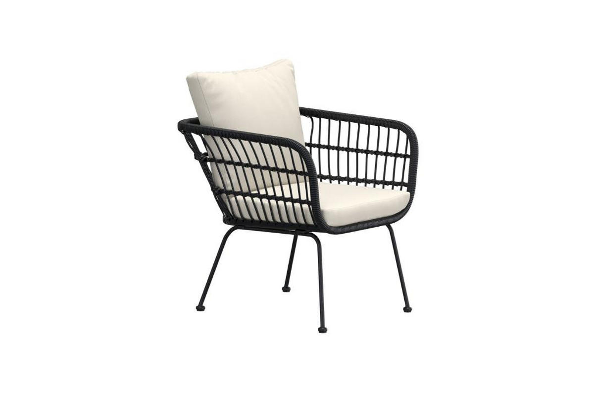 GARTENSTUHL, Isola, Schwarz, Stahl, 67 x 67 x 71 cm - Schwarz, Metall (67/71/67cm) - ebuy24