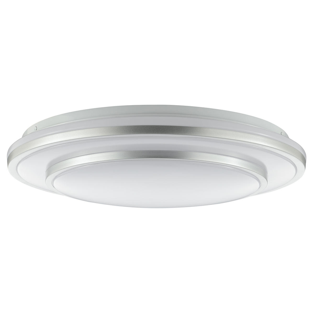 LED DECKENLEUCHTE Luciano Aluminium/Weiß 39/39/7,8 cm - Multicolor, Metall (39/39/7.8cm) - Brilliant