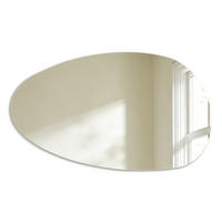 BADEZIMMERSPIEGEL 50/85 cm asymmetrisch ohne Rahmen - Transparent, Glas (50/85/1cm) - S'AFIELINA