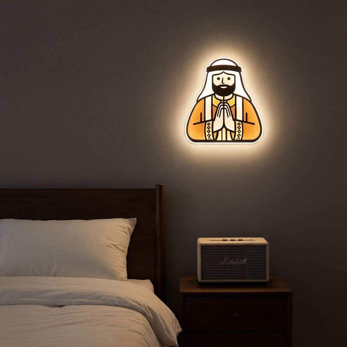 LED-WANDLEUCHTE 20.2/18/3.8 cm - Gelb, Kunststoff (18/3.8/20.2cm) - Authentics