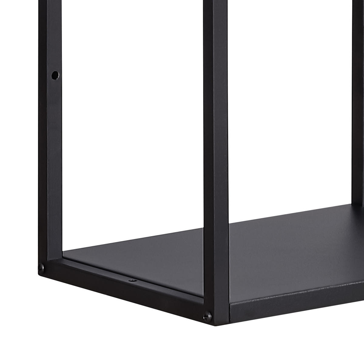 WANDREGAL-SET 3 TLG. Nostened - Schwarz, Metall (27.5/27.5/20cm) - [en.casa]