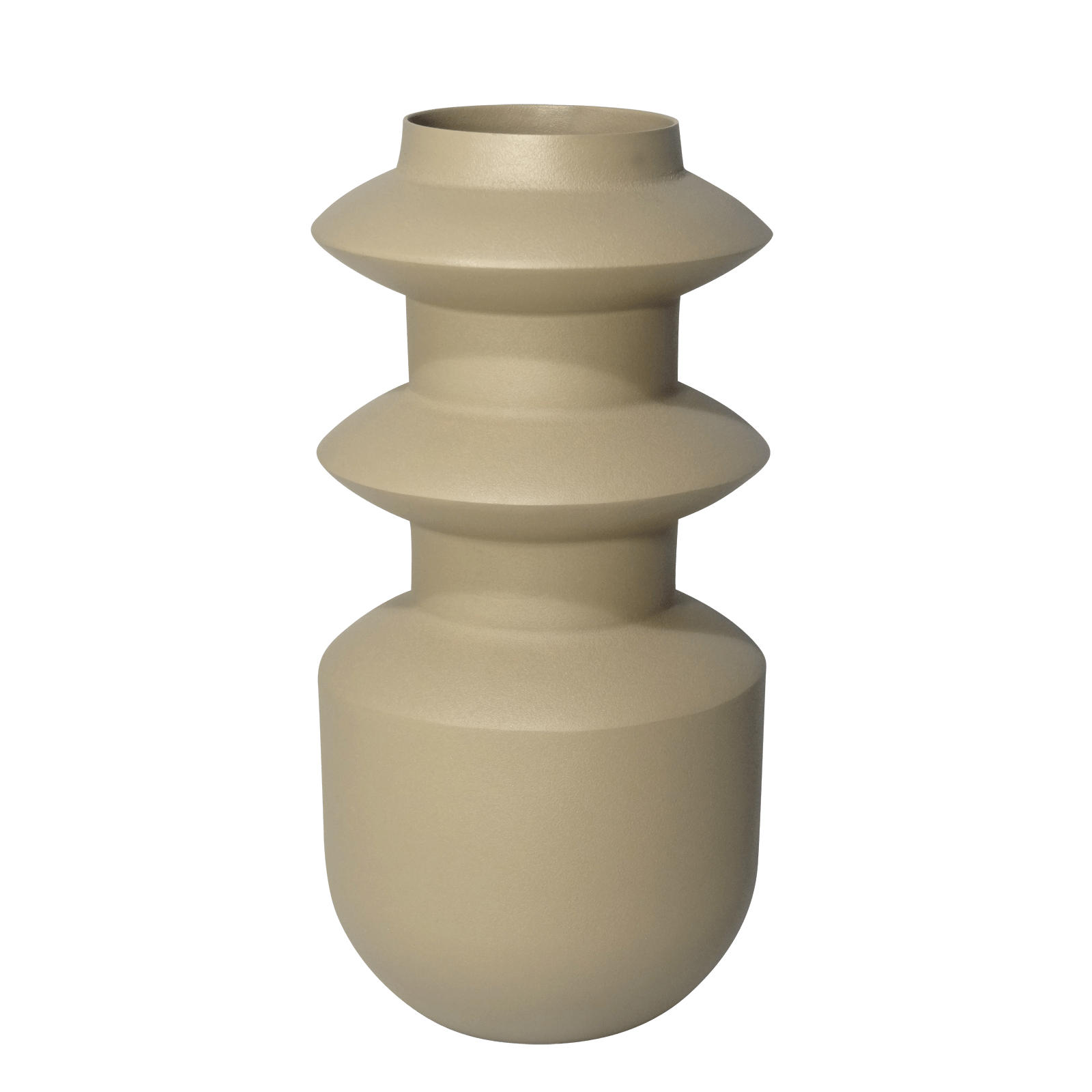 VASE Zeytin in Olive 11/21,5 cm - Beige, Metall (21.5cm) - LaLe Living