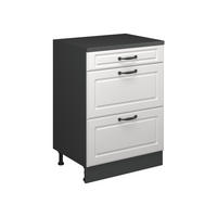 OMARICA ZA PODSTREŠJE Rion Bela podeželska hiša 60 x 81.6 cm brez naklona z 2 predaloma - bela/antracit, leseni material (60/83.8/46cm) - Vicco