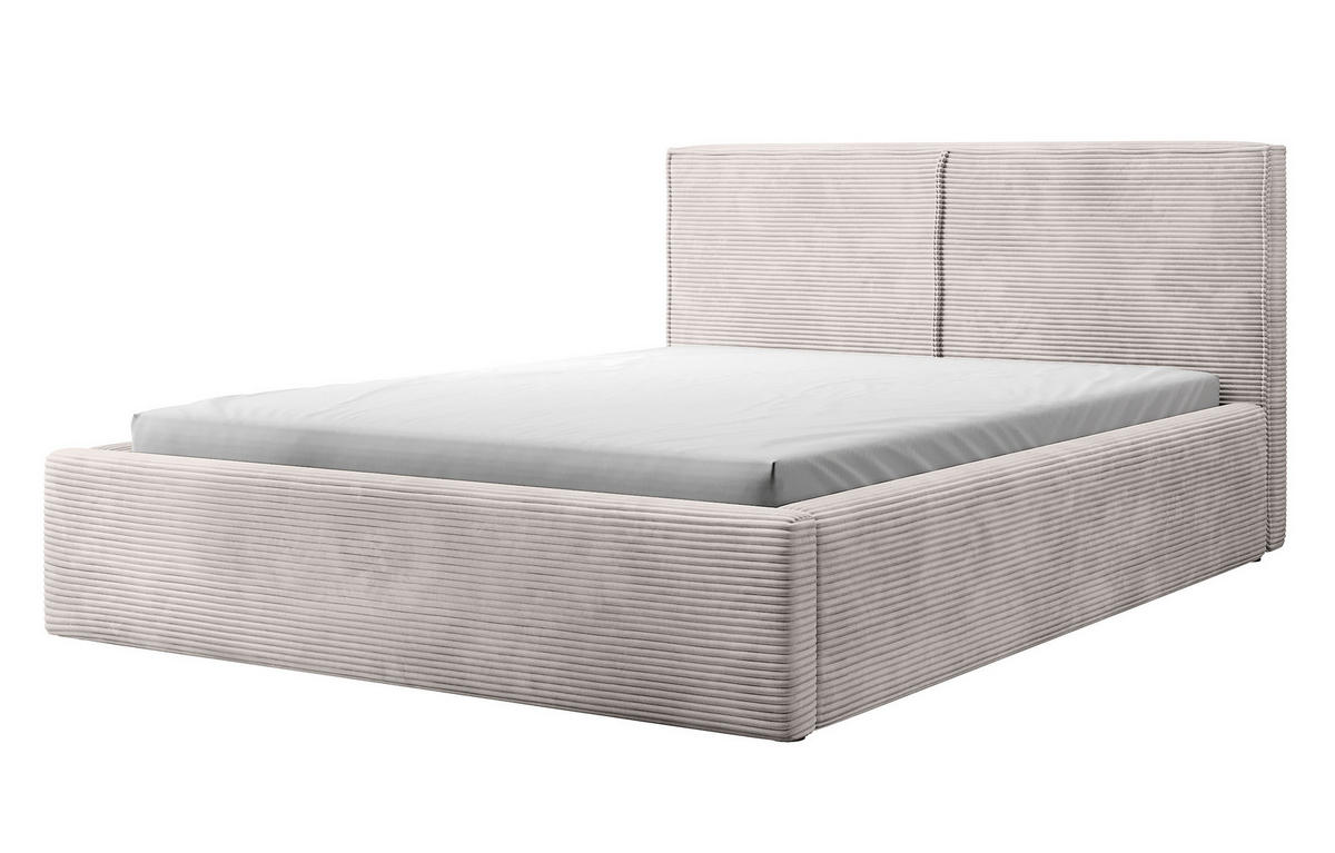 POLSTERBETT Farese Dunkelbeige Cordbezug 140 cm - Beige, Textil (140/200cm) - Selsey