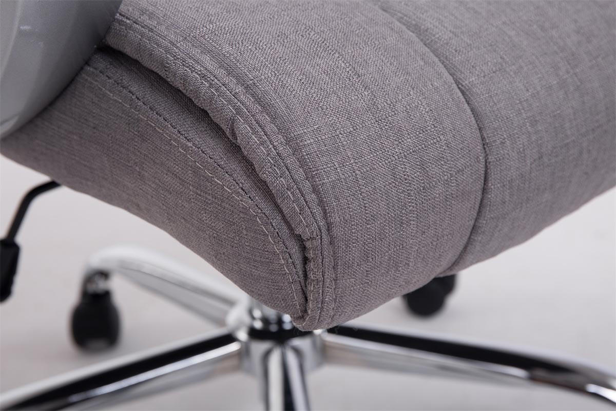 BÜROSTUHL SYDNEY Stoff 113x66x70 Grau Stoff Metall - Grau, Textil/Metall (66/113/70cm) - DELUKE