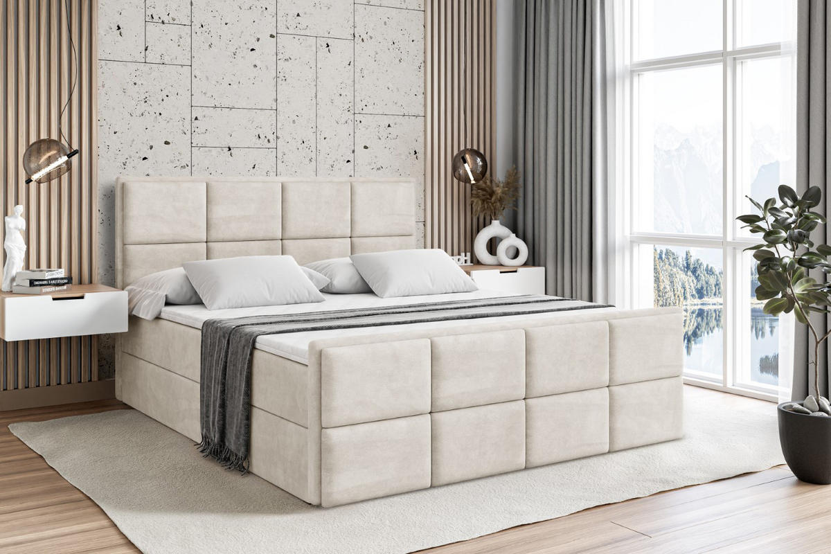 BOXBETT NOVA-Z - 200 x 200 - H3 - Ecru - Ecru, Holzwerkstoff (200/200cm) - ALTDECOR