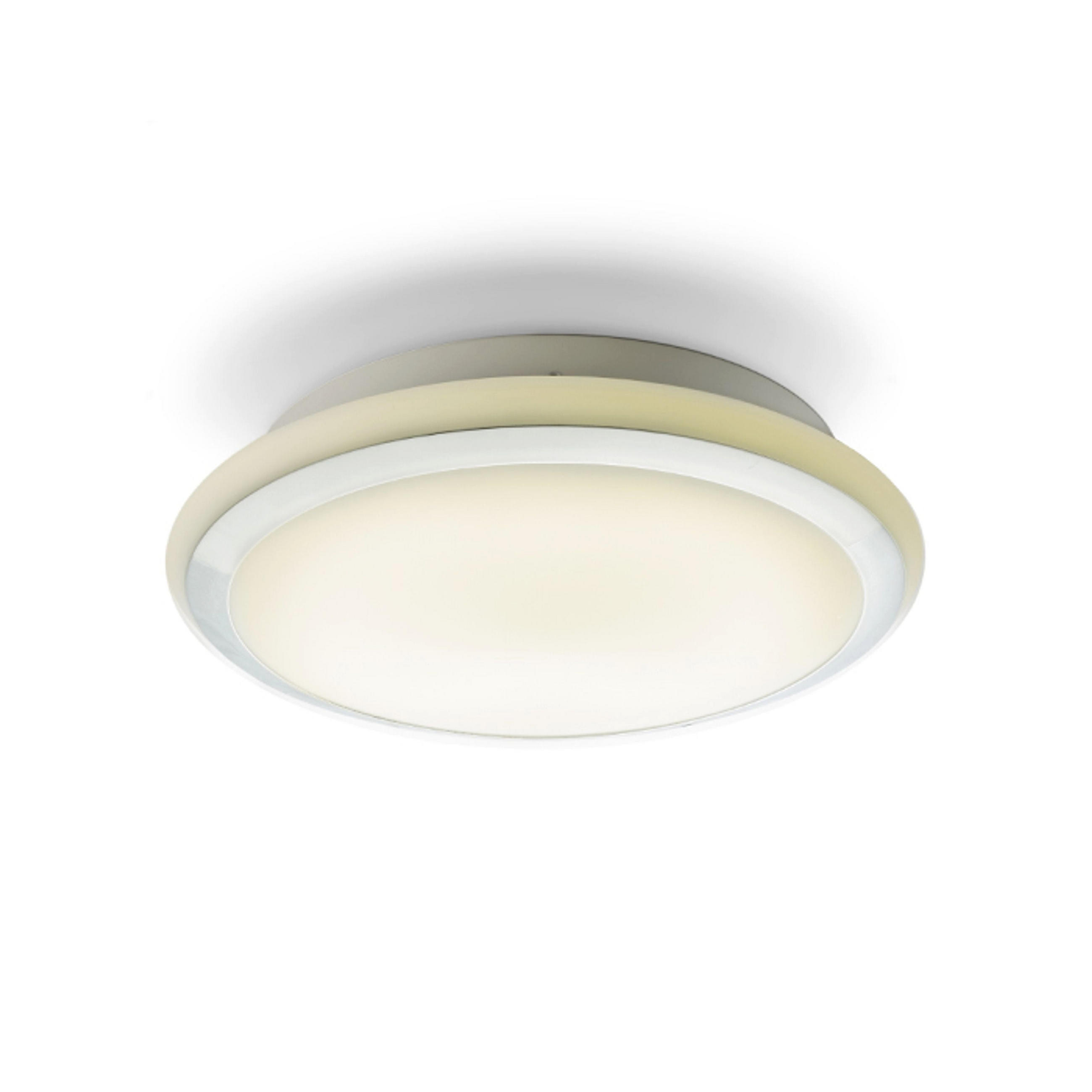 DECKENLEUCHTE AREA LED Opalglas 24 W IP44 - Chromfarben, Glas (35/35/8cm) - Rendl