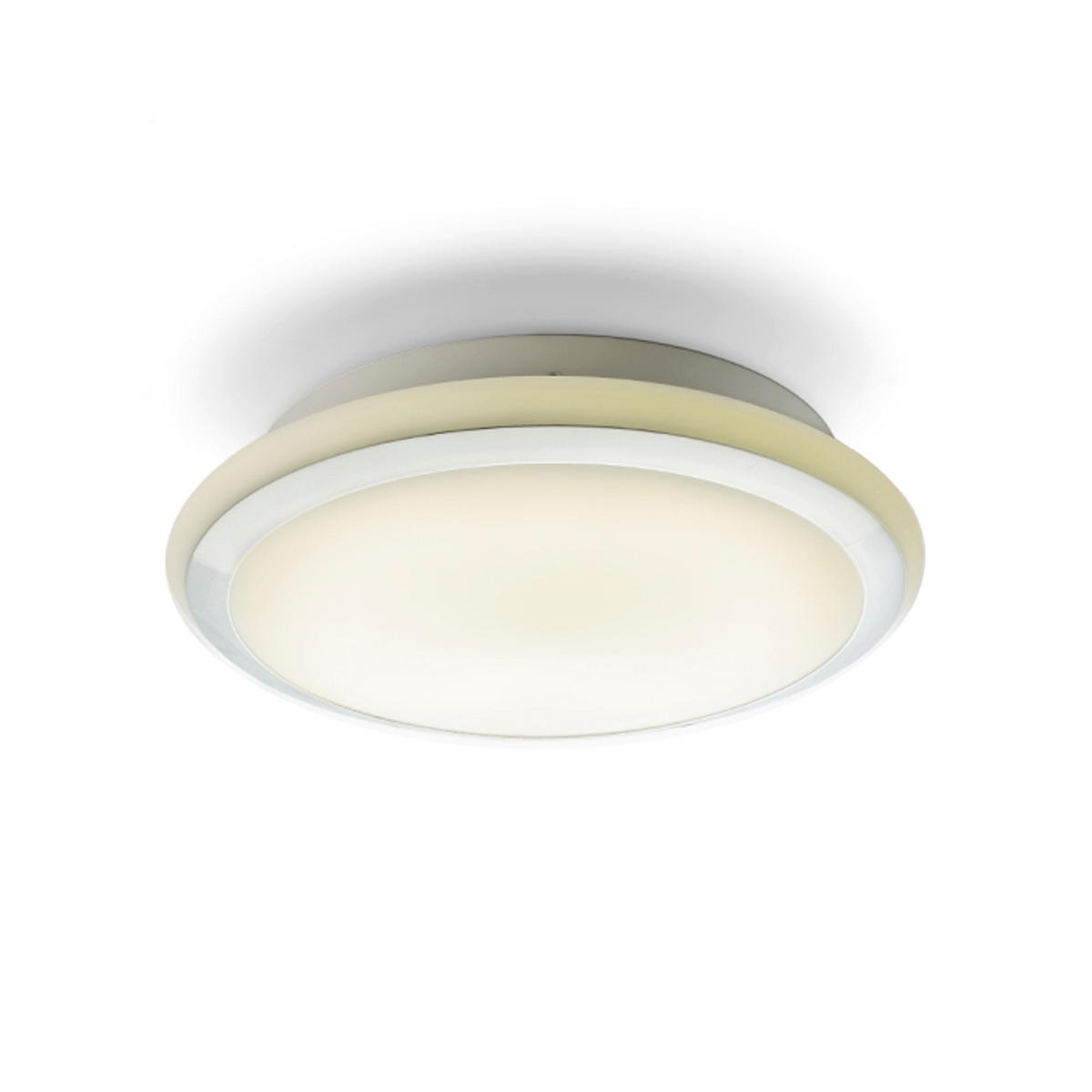 DECKENLEUCHTE AREA LED Opalglas 24 W IP44 - Chromfarben, Glas (35/35/8cm) - Rendl