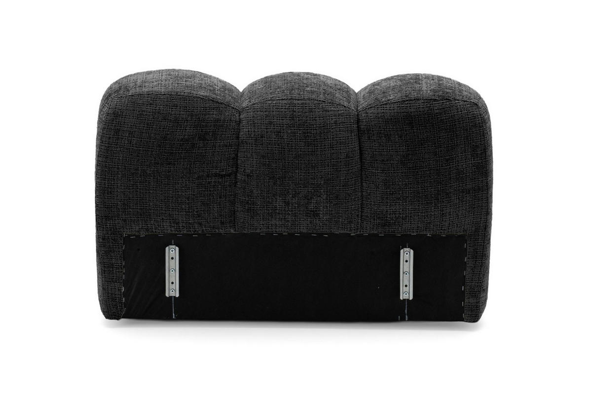 2-SITZER modulares Sofa VEER, Breite 213 cm Chenille Webstoff Anthrazit - Anthrazit/Schwarz, Holz/Kunststoff (213/75/95cm) - Muffo