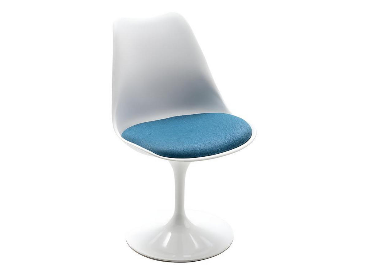 STUHL 2er-Set - Polypropylen & Metall - Blau & Weiß - XAFY - Blau, Kunststoff (56.5/82/49cm) - Vente-Unique