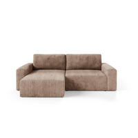 ECKSOFA Natalia - Beige, Holzwerkstoff/Textil (149/244cm) - Fun Möbel