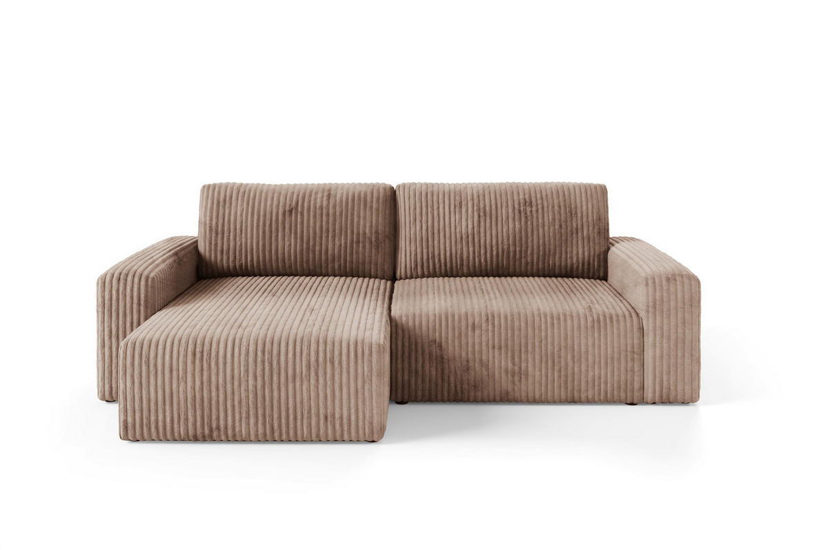 ECKSOFA Natalia - Beige, Holzwerkstoff/Textil (149/244cm) - Fun Möbel