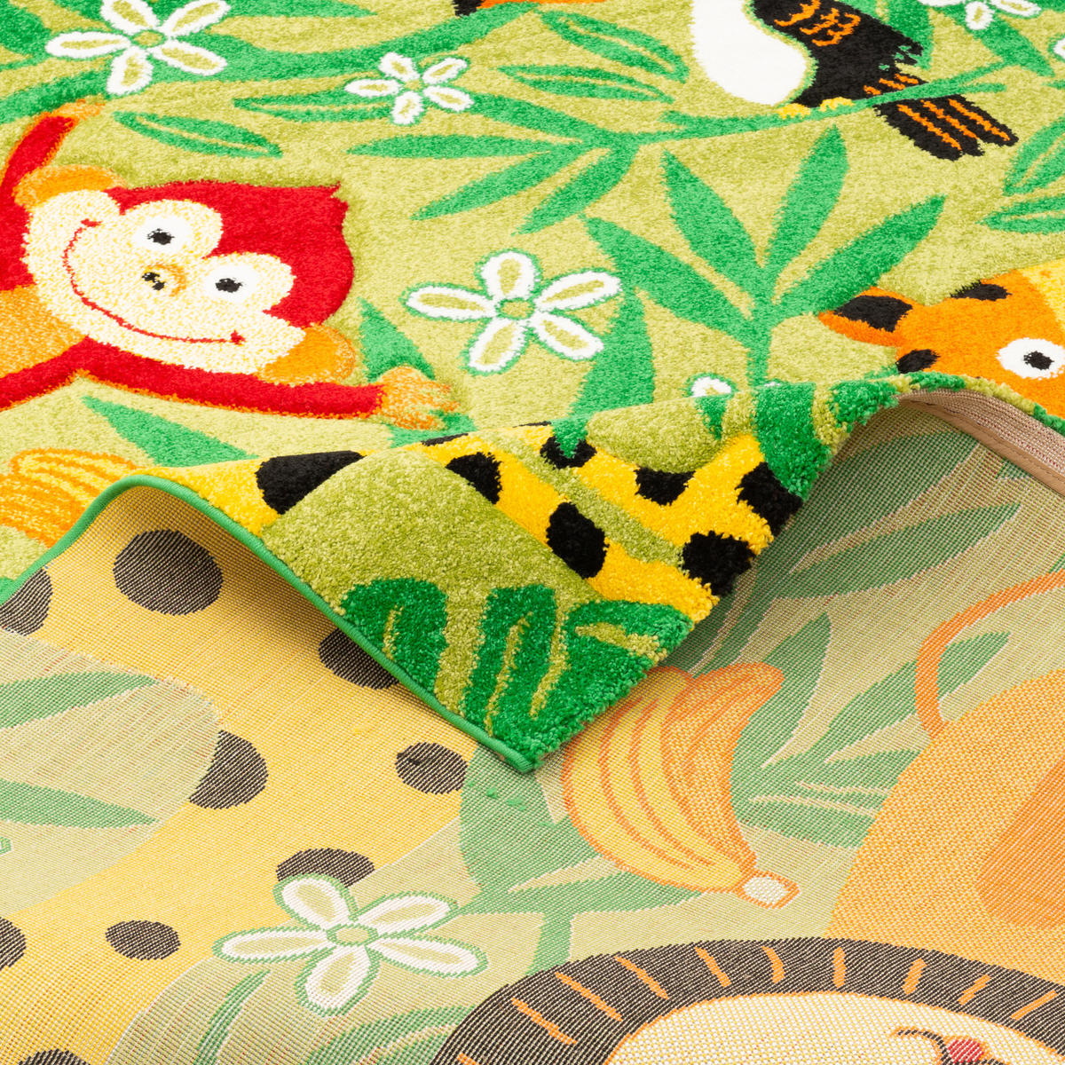 KINDER TEPPICH MAUI KIDS SAFARI - Grün, Textil (80/150cm) - Pergamon