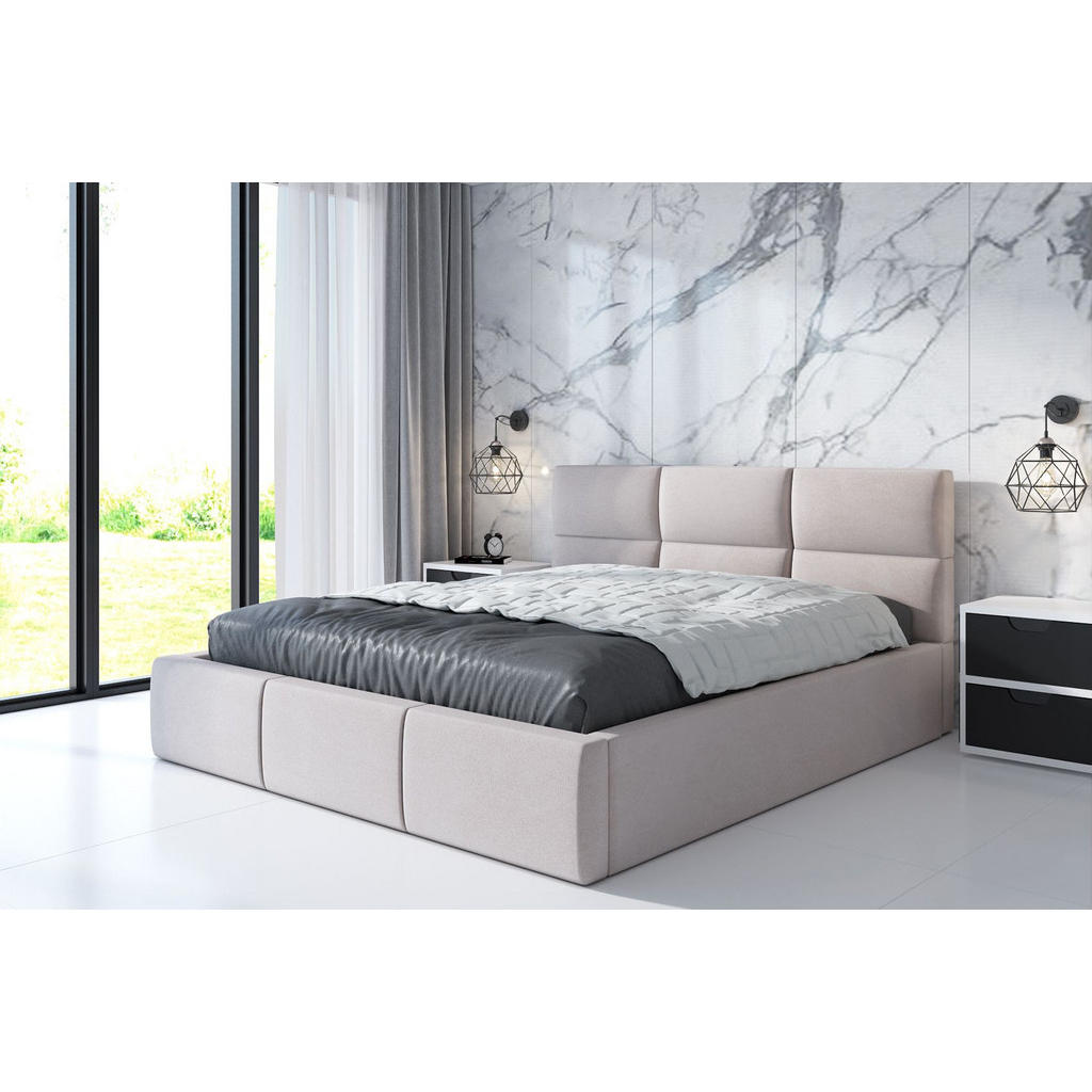 Thumbnail - A&J MöbelLand Polsterbett, Beige, Textil, H2, 90x210 cm, Schlafzimmer, Betten, Polsterbetten