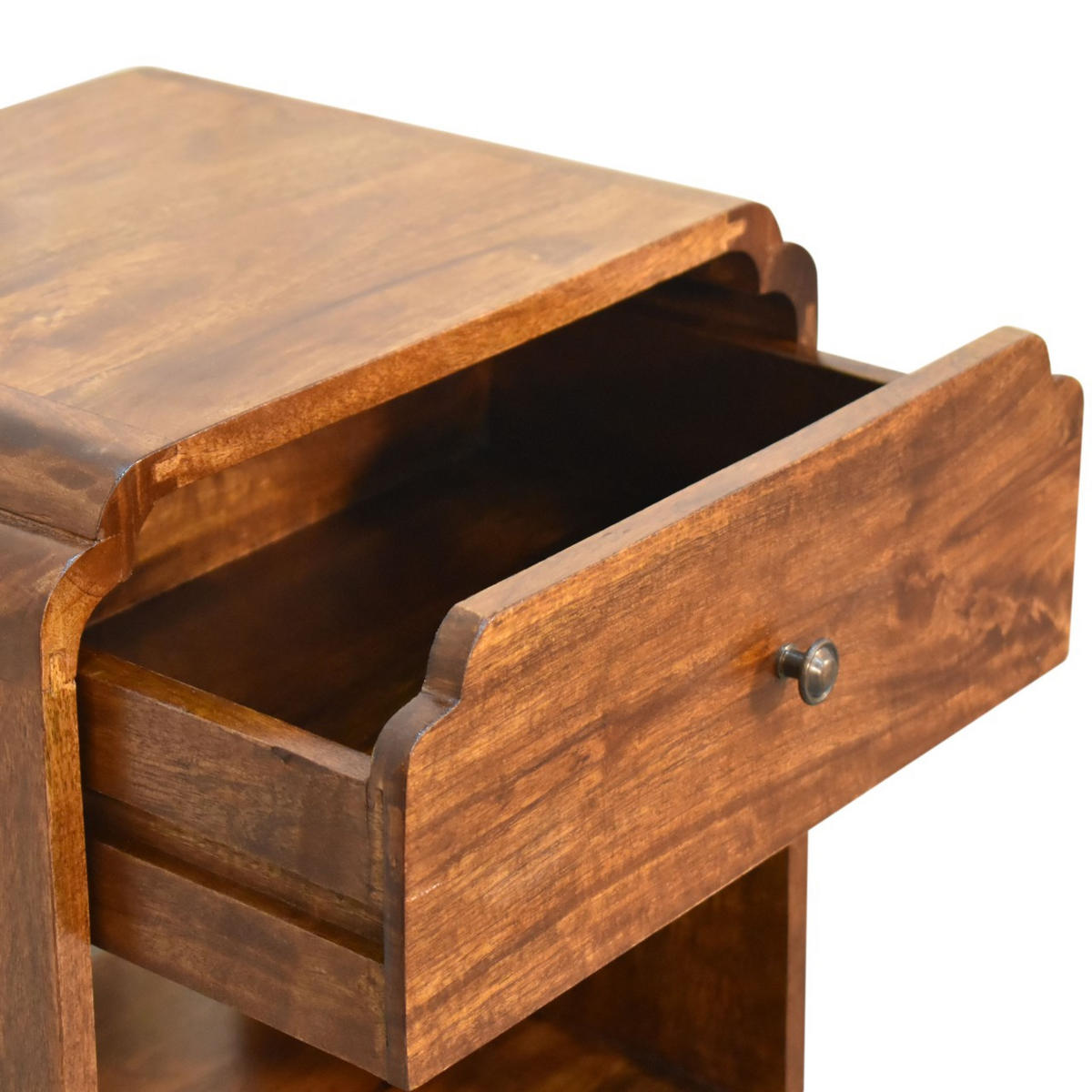 NACHTTISCH Newton - Messingfarben/Braun, Holz/Metall (45/50/35cm) - Artisan Furniture