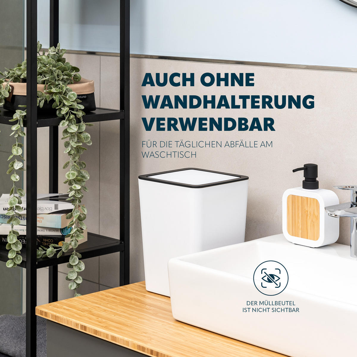 KOSMETIKEIMER SAVONA 6 Liter, weiß - Weiß, Kunststoff (18/25/18cm) - bremermann