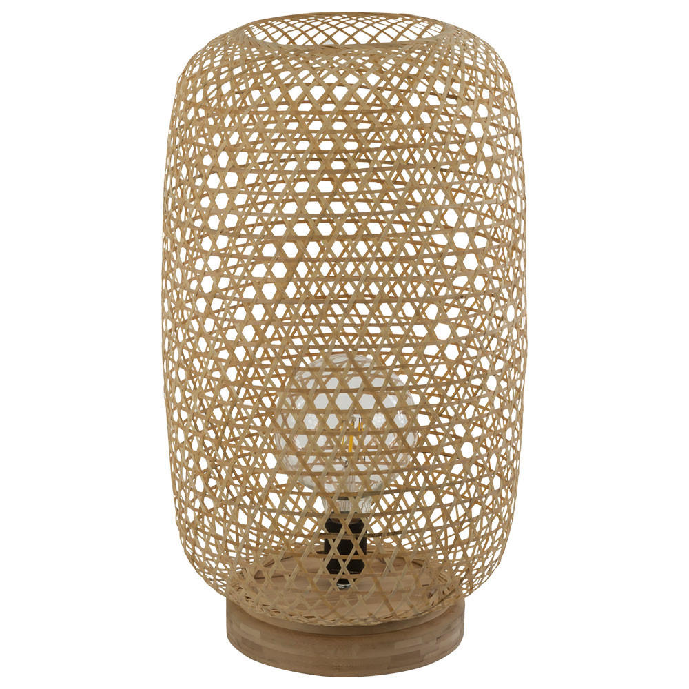 LED STEHLEUCHTE Bambus Geflecht Braun - Braun, Holz (31/31/55cm)