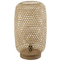 LED STEHLEUCHTE Bambus Geflecht Braun - Braun, Holz (31/31/55cm)