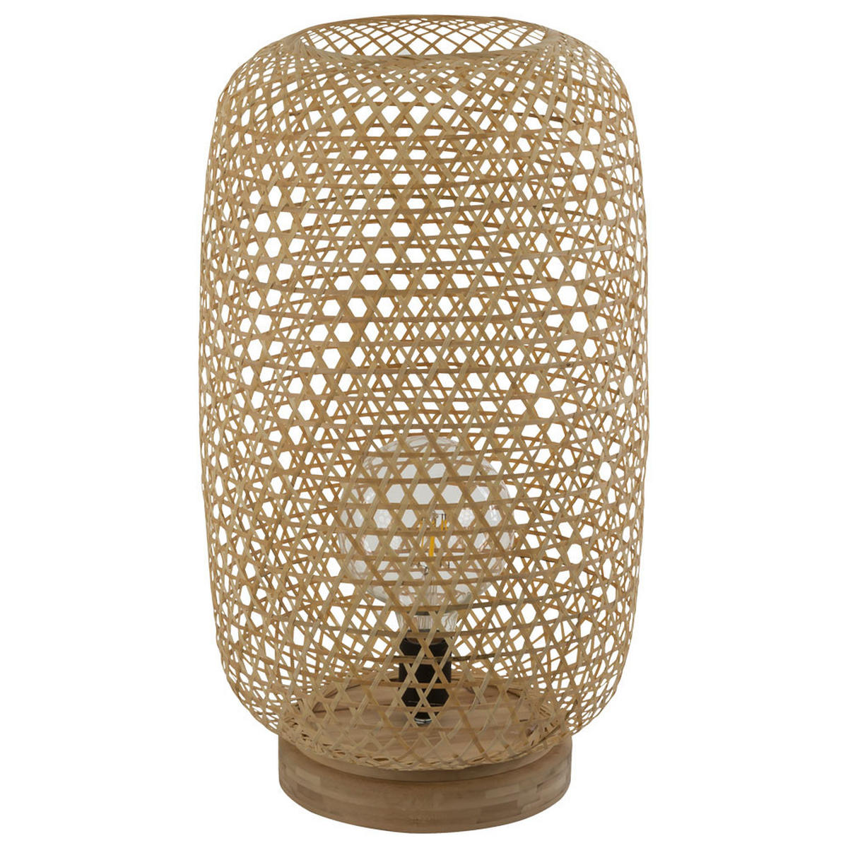 LED STEHLEUCHTE Bambus Geflecht Braun - Braun, Holz (31/31/55cm)