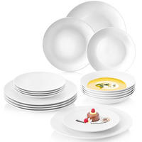 TAFELSERVICE NEW PORT - 18 teilig aus Porzellan - Weiß, Keramik (33/33/34cm) - Sänger