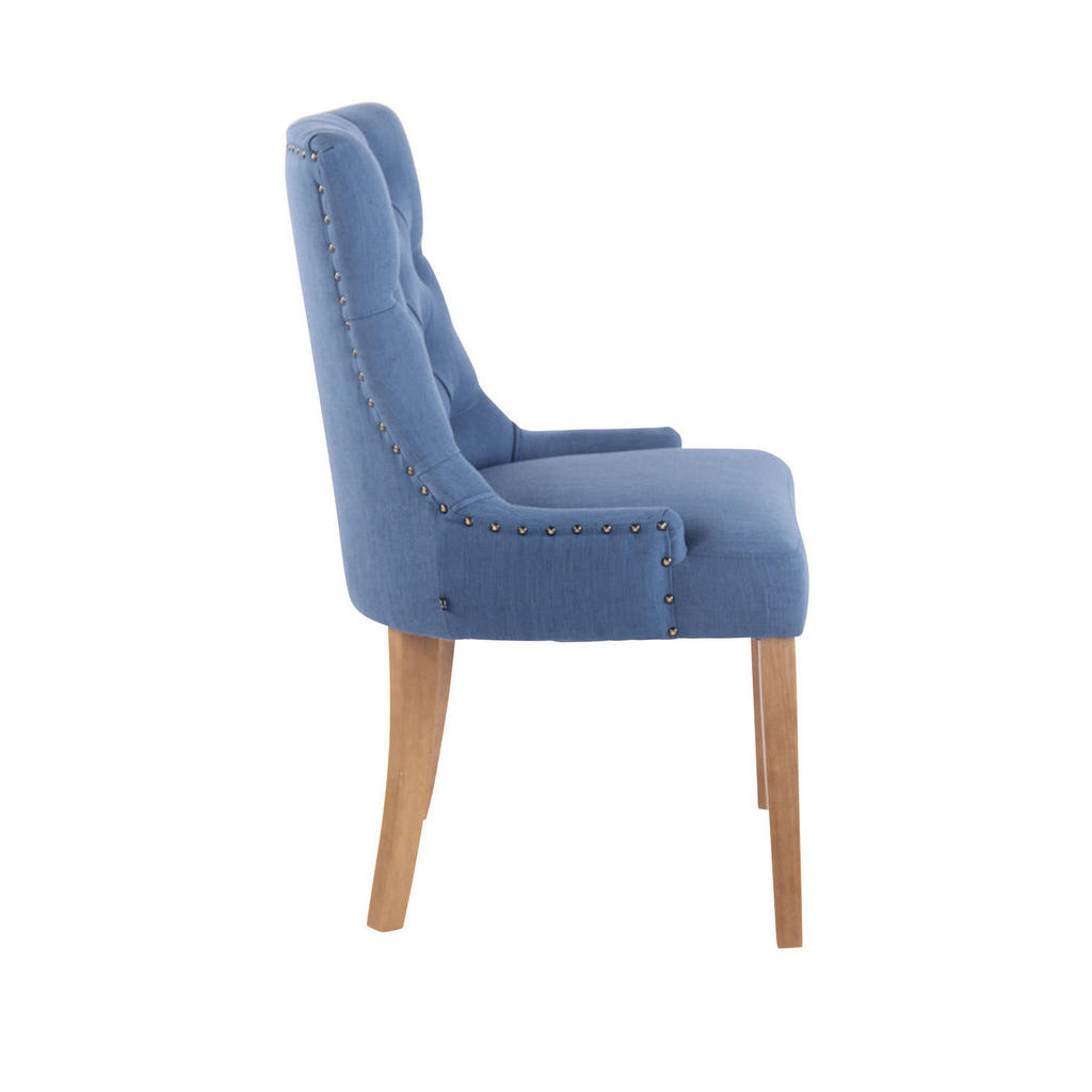 Thumbnail - TPFLiving Esszimmerstuhl, Blau, Textil, 55x92x58 cm, Esszimmer, Stühle, Esszimmerstühle, Vierfußstühle