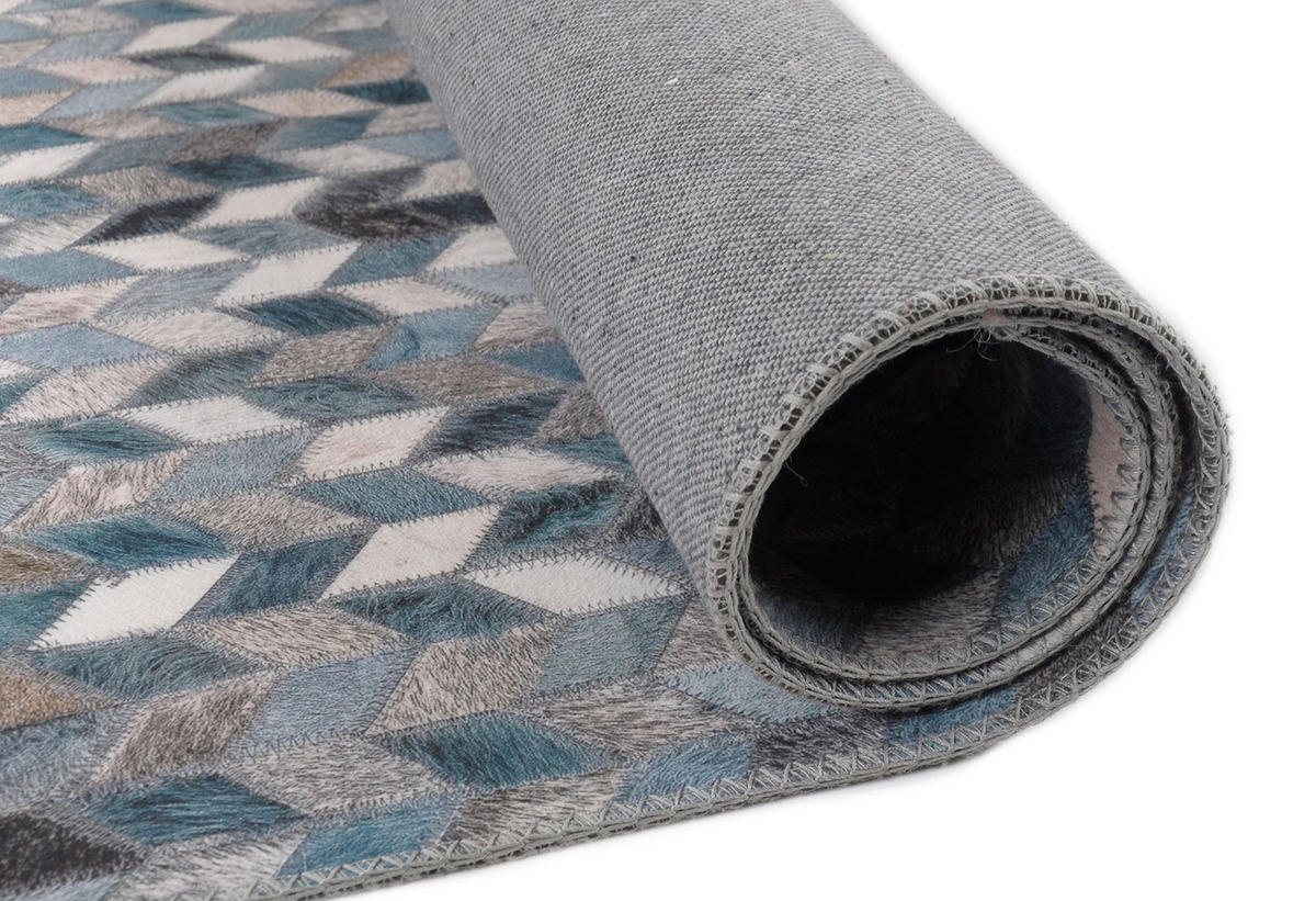 KURZFLORTEPPICH Serena 80x150 cm - Blau, Textil (80/150cm) - Gino Falcone