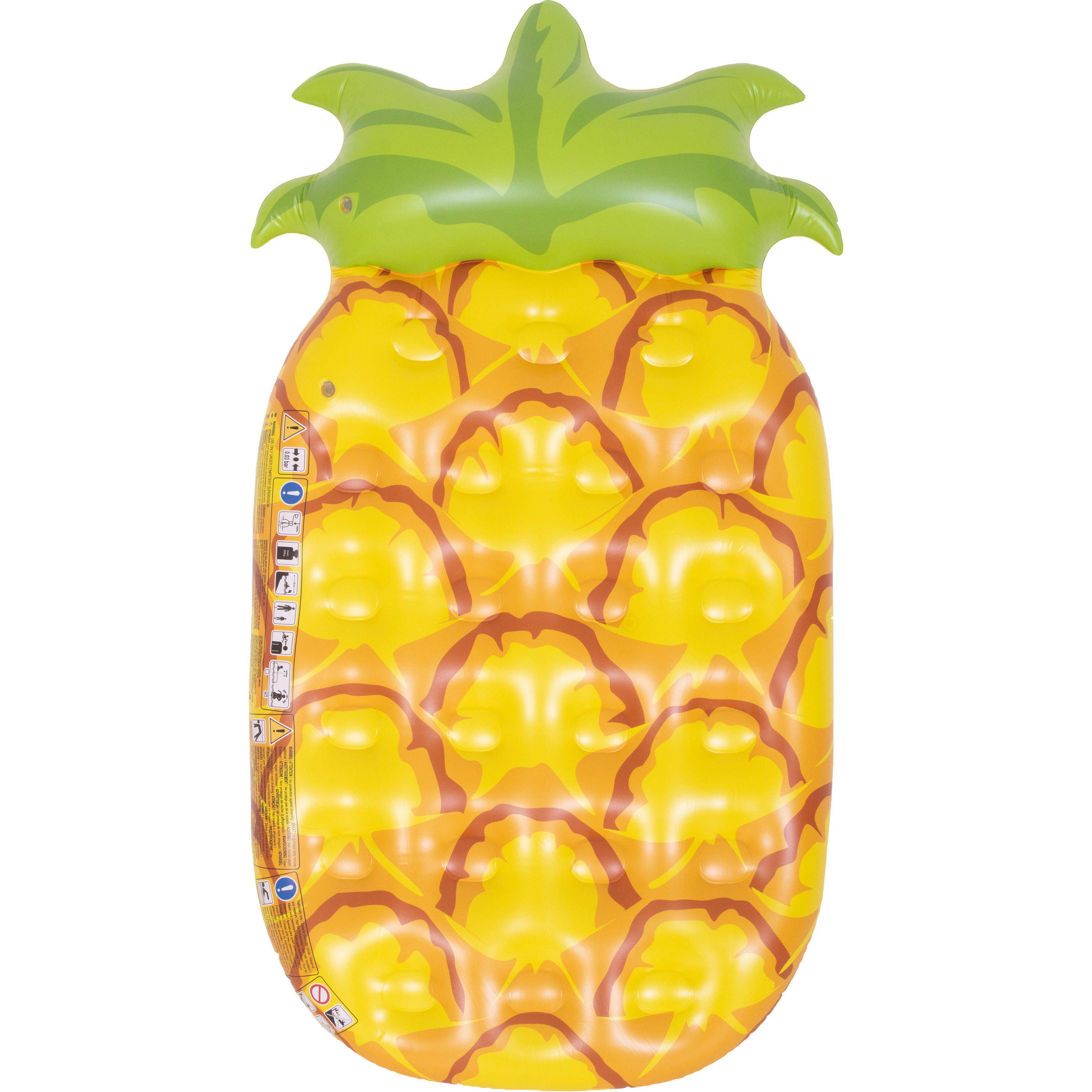 LUFTMATRATZE Ananas 176 x 80 x 15 cm mit 2 Luftkammern im Ananas-Design - Orange, Kunststoff (176/80/15cm) - Avenli