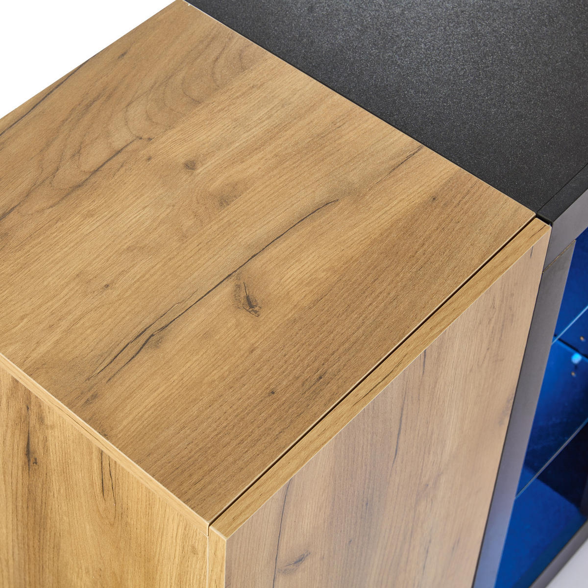 SIDEBOARD Glas 3 Schubladen 140cm Modern Stauraum Anrichte - Multicolor, Holzwerkstoff (40/80/140cm) - FLIEKS