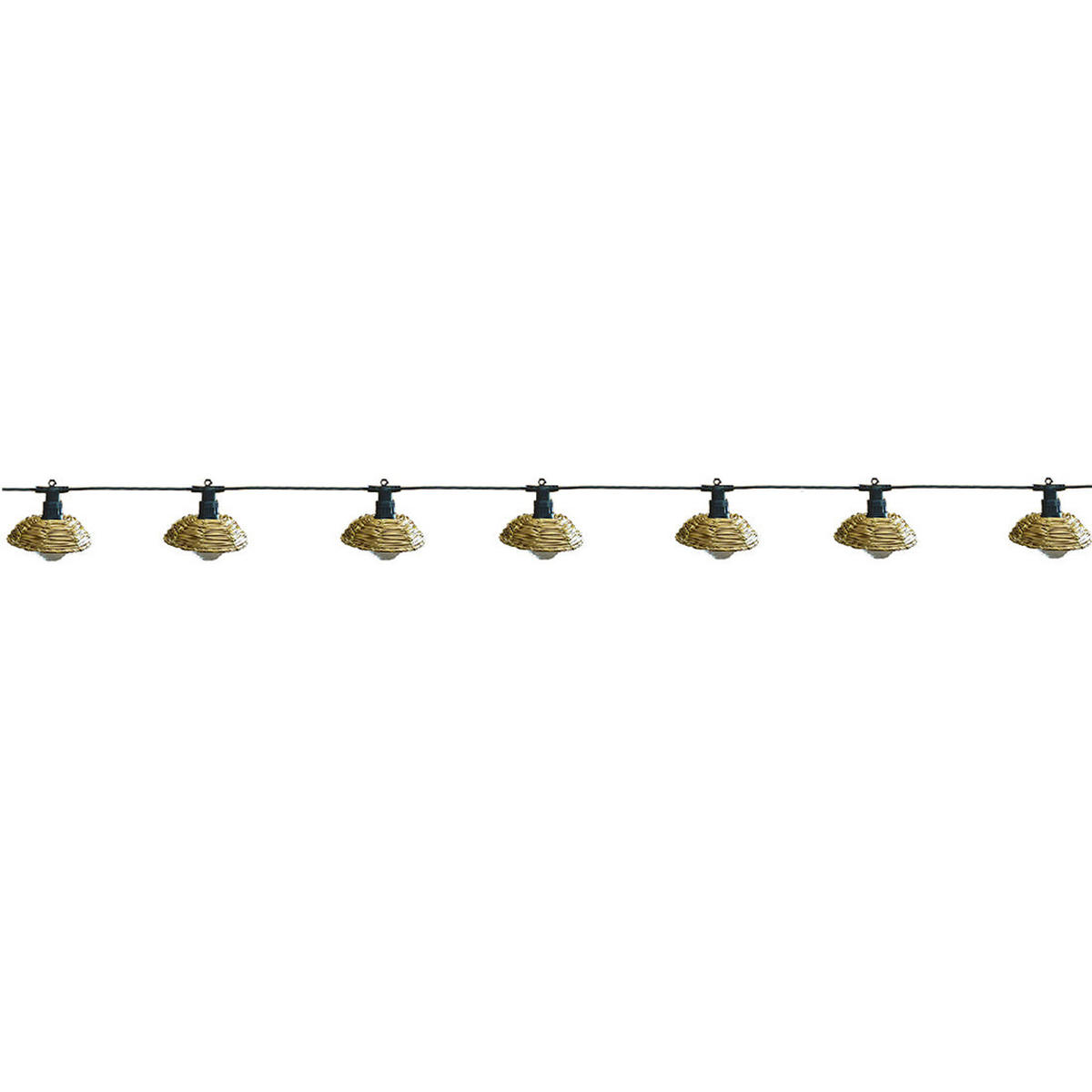COTTAGE 10 LED 5,7 m Lichterkette aus Polyrattan - Beige, Kunststoff (600cm) - Lumisky