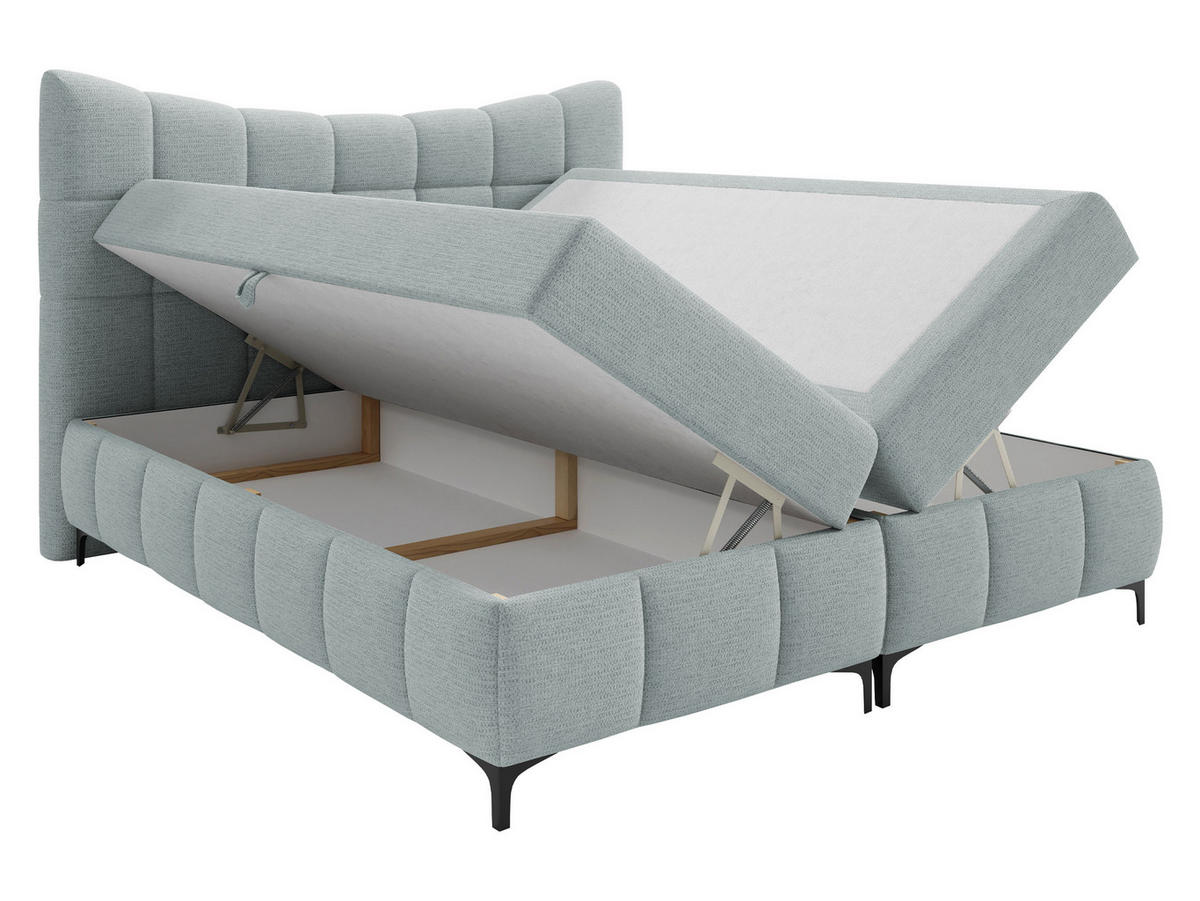 BOXBETT Nova - Schwarz/Rosa, Holz/Textil (120/200cm) - MIRJAN24