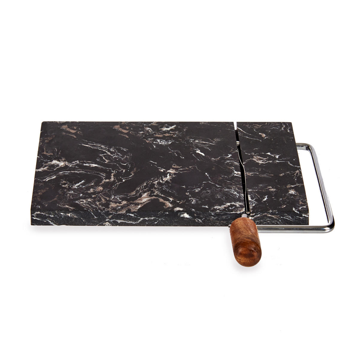 SCHNEIDEBRETT Marmor Käse Guillotine Amo - Schwarz, Stein (21/24cm) - Kinvara