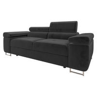 SOFA Torezio 2 - Schwarz, Holz/Textil (198/90/102cm) - MIRJAN24