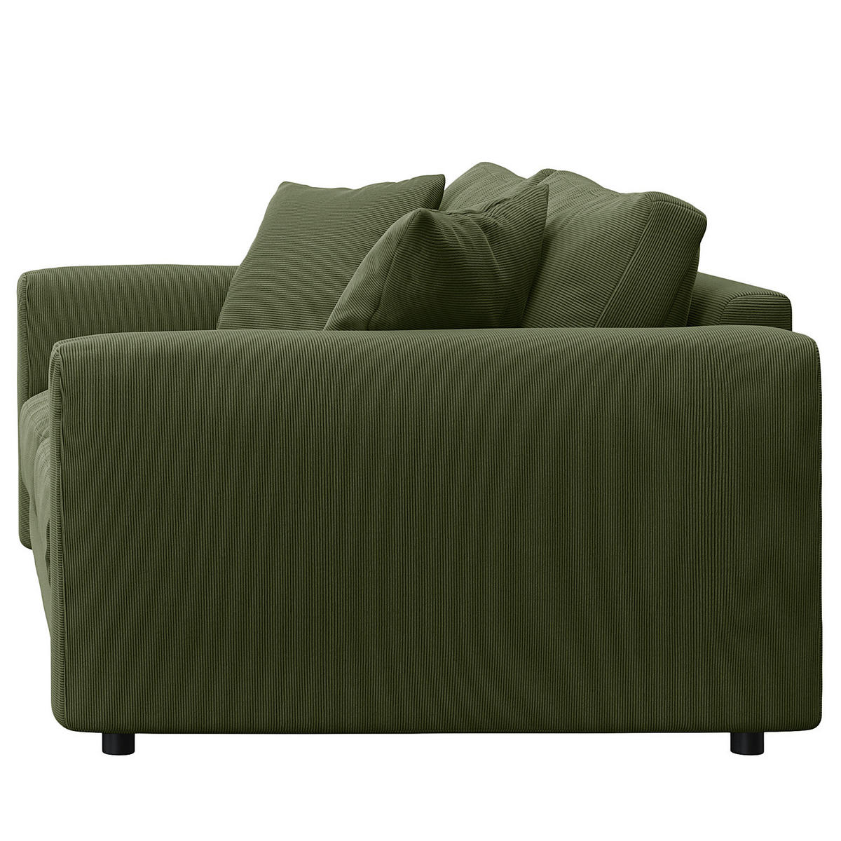 2,5-SITZER SOFA - Schwarz/Grün, Holz/Kunststoff (182/79/106cm) - home24