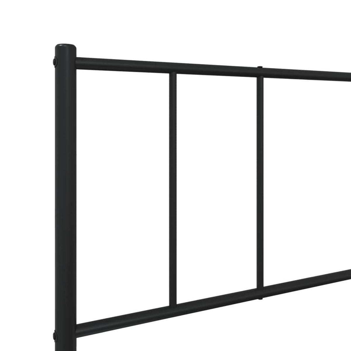 BETTGESTELL Mit Kopfteil Metall Schwarz 90/200 Cm - Schwarz, Metall (90/200cm) - vidaXL