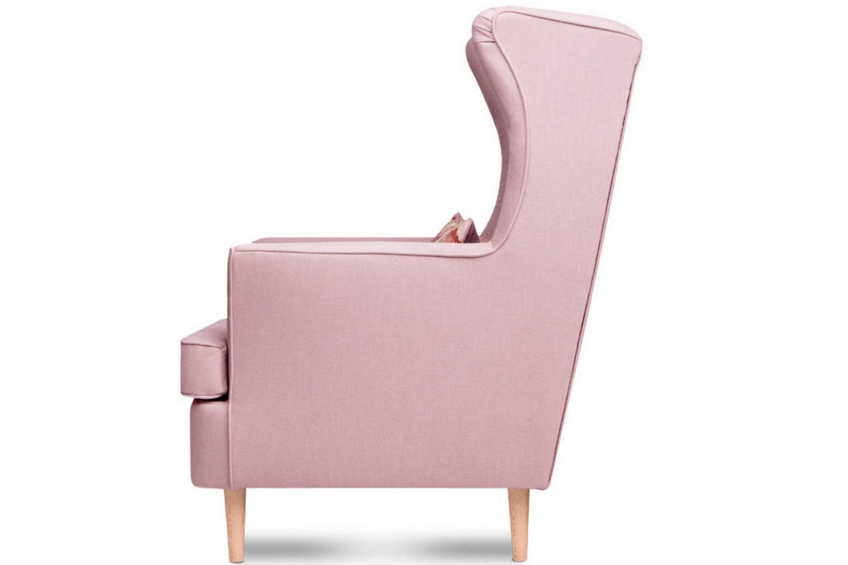 OHRENSESSEL STRALIS inklusive dekorativem Kissen, Rosé - Pink, Textil (82/108/80cm) - KONSIMO®