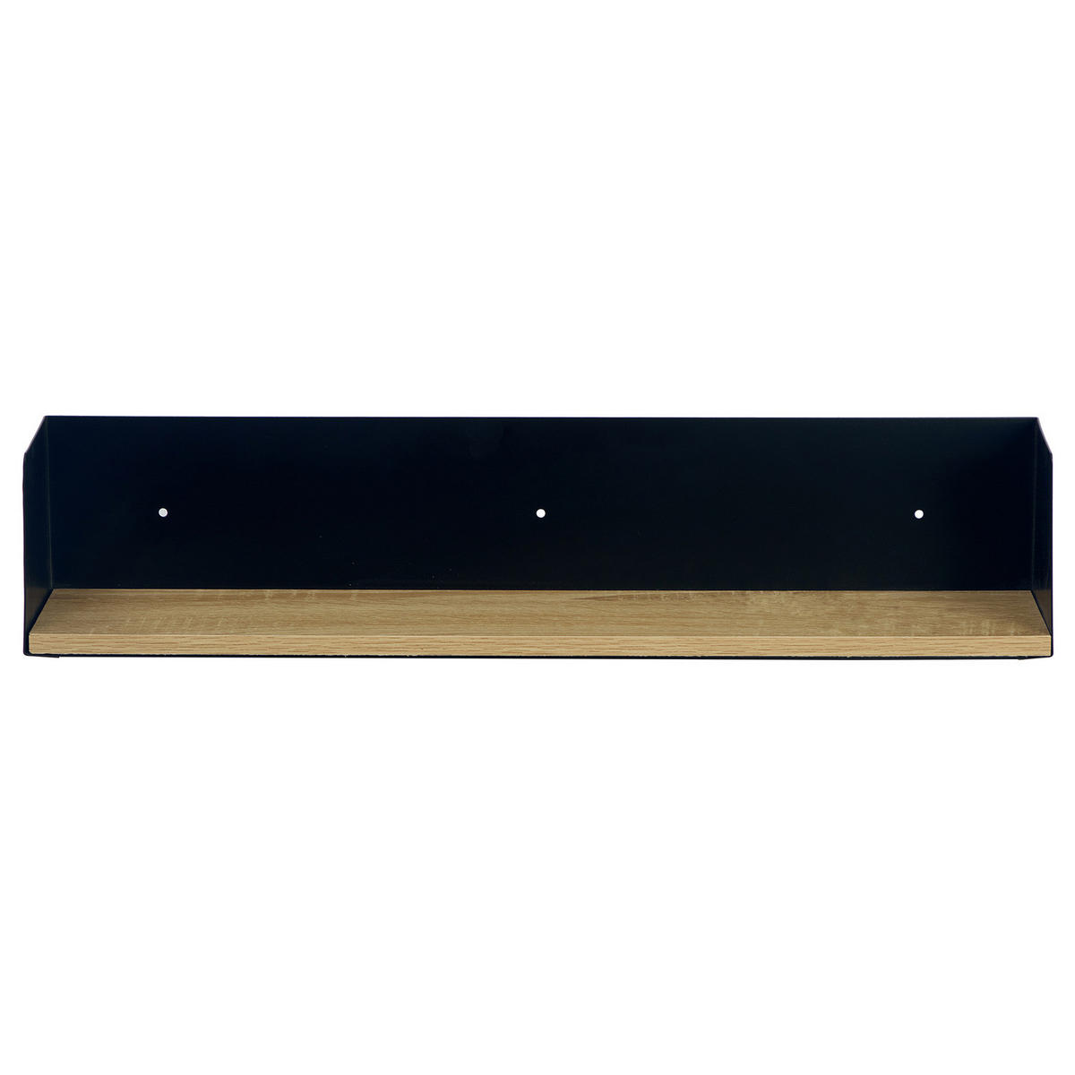 WANDBOARD - Echtholzfurnier - Tanne / Eisen - Schwarz, Holzwerkstoff/Metall (60/12/12cm) - home24