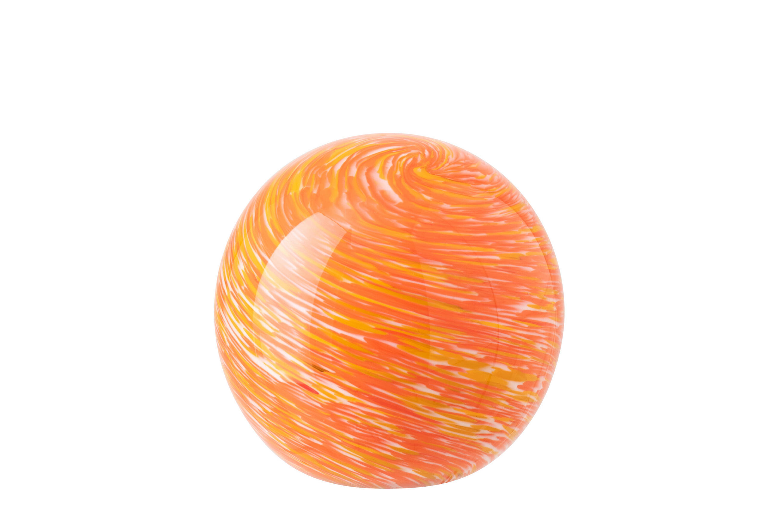 BRIEFBESCHWERER BALL - Orange, Glas (10/10/10cm) - J-Line