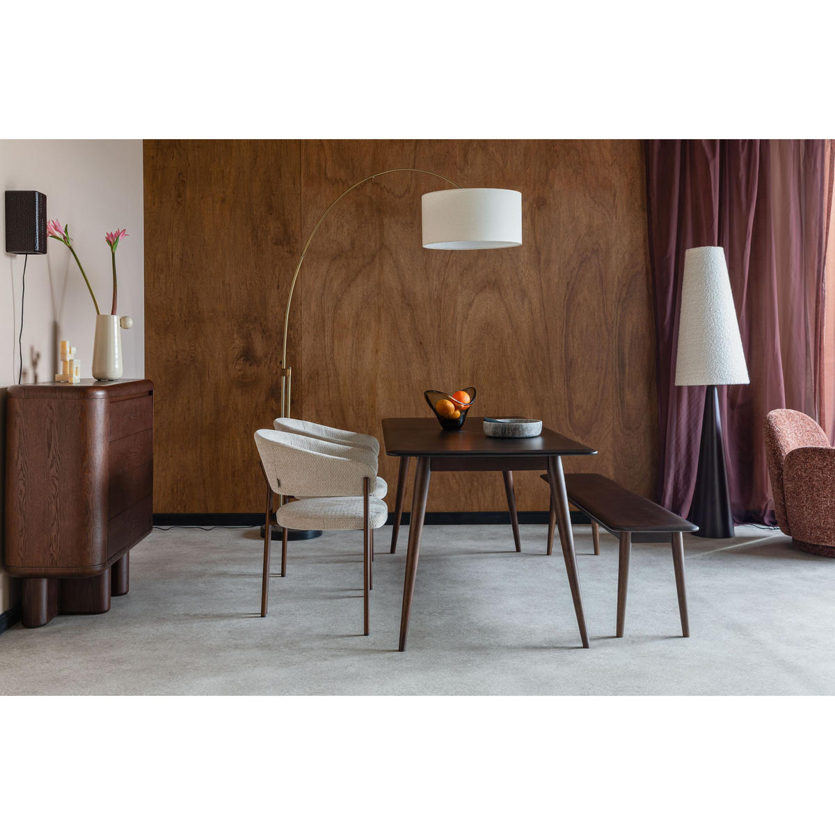 ESSTISCH Elroy 180x80 cm Walnussfarbe - Braun, Holz (180/80/75cm) - Dutchbone