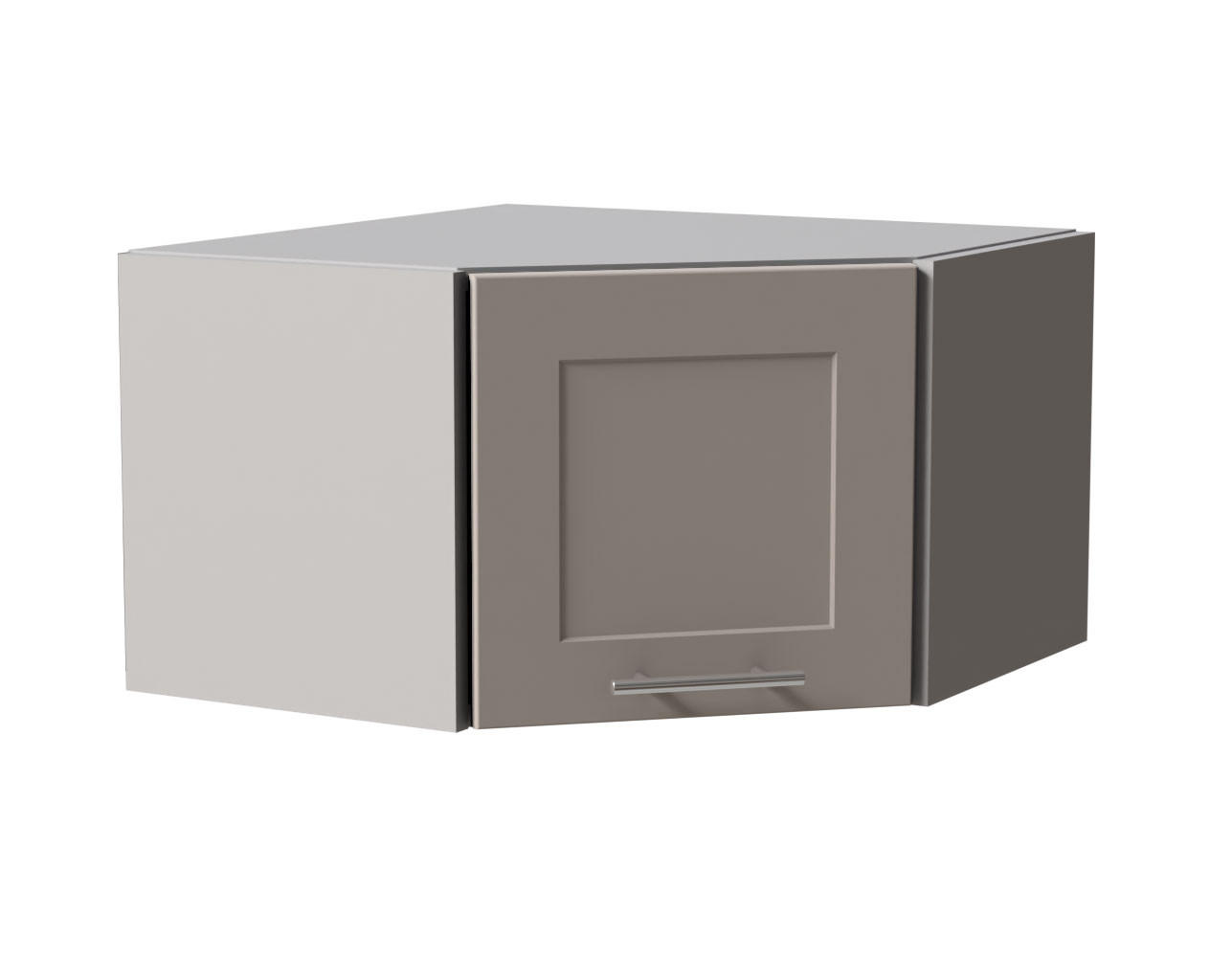 ECKHÄNGESCHRANK Oslo W10/60/36 Grau / Kaschmir Matt 60 / 60 / 36cm - Kaschmir/Grau, Holz/Holzwerkstoff (60/36/60cm) - Feldmann-Wohnen